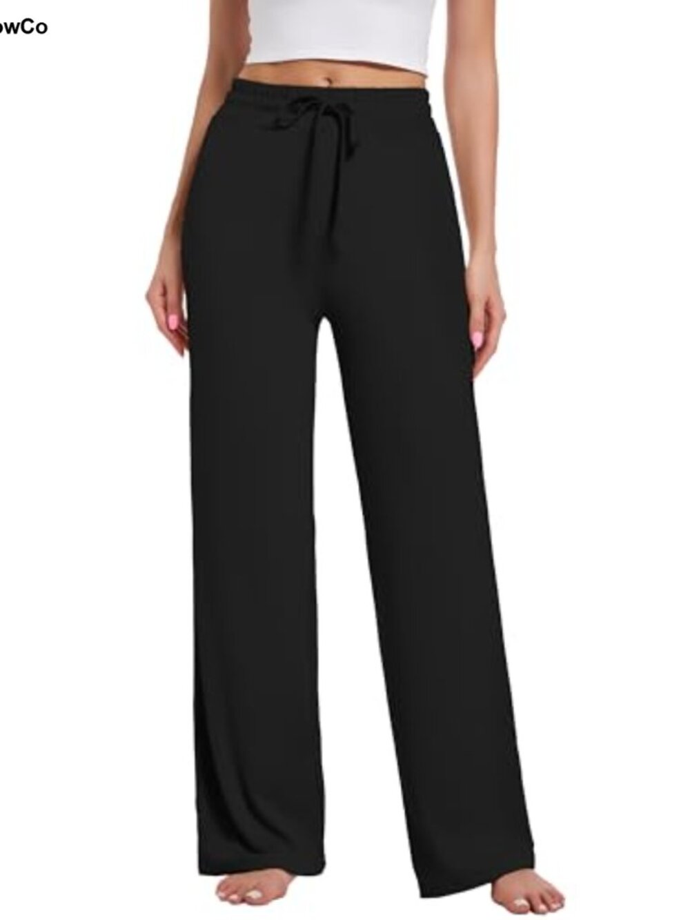 Wide Leg Drawstring Sweatpants Lounge Yoga Pants with Pockets